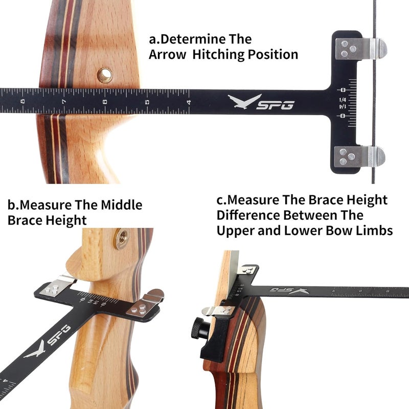 SP.G Bow Square Level Kit 2 Pack - Archery Bow String Level Turning Kit, T-Shape Measurement Tool for Recurve Bows - Image 4